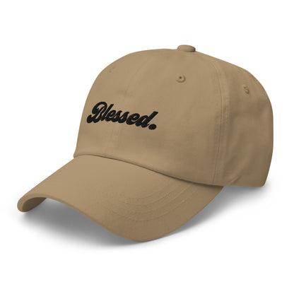 Blessed. - Black Embroidered Dad Hat